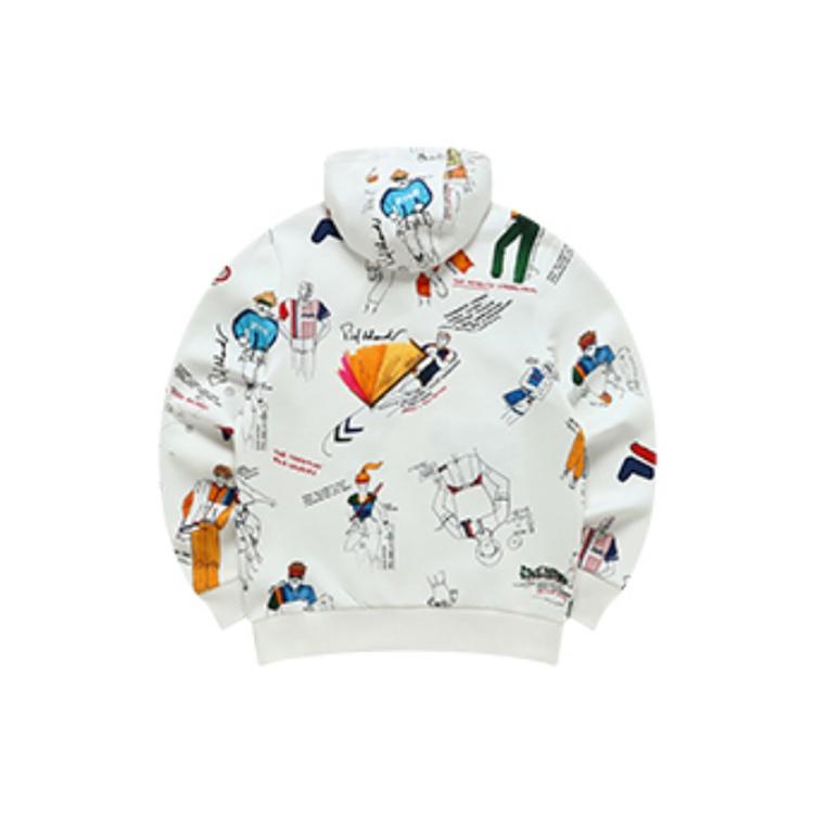 FILA Sweatshirts Men's White Hooded Moderate Regular F61M218220FZA
