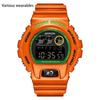 New Green Bright Color Single Movement Electronic Watch for Male and Female Students Fashionable Multifunctional Trendy Waterproof Watch