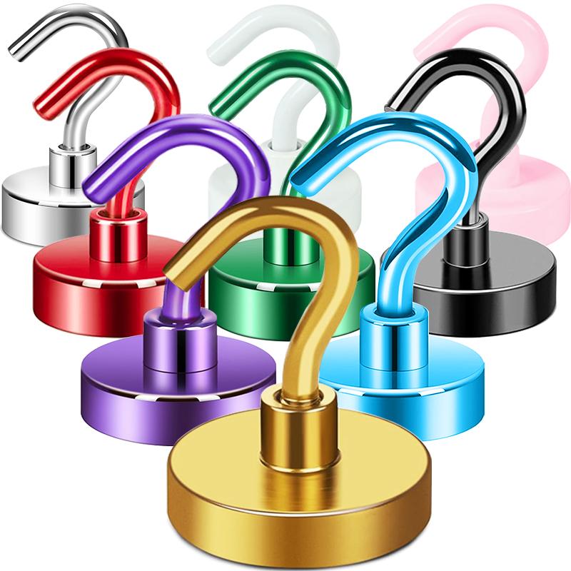 Суперпрочные неодимовые магнитные крючки, сверхпрочные крючки, редкоземельные магнитные крючки для холодильника, DIY, домашней кухни