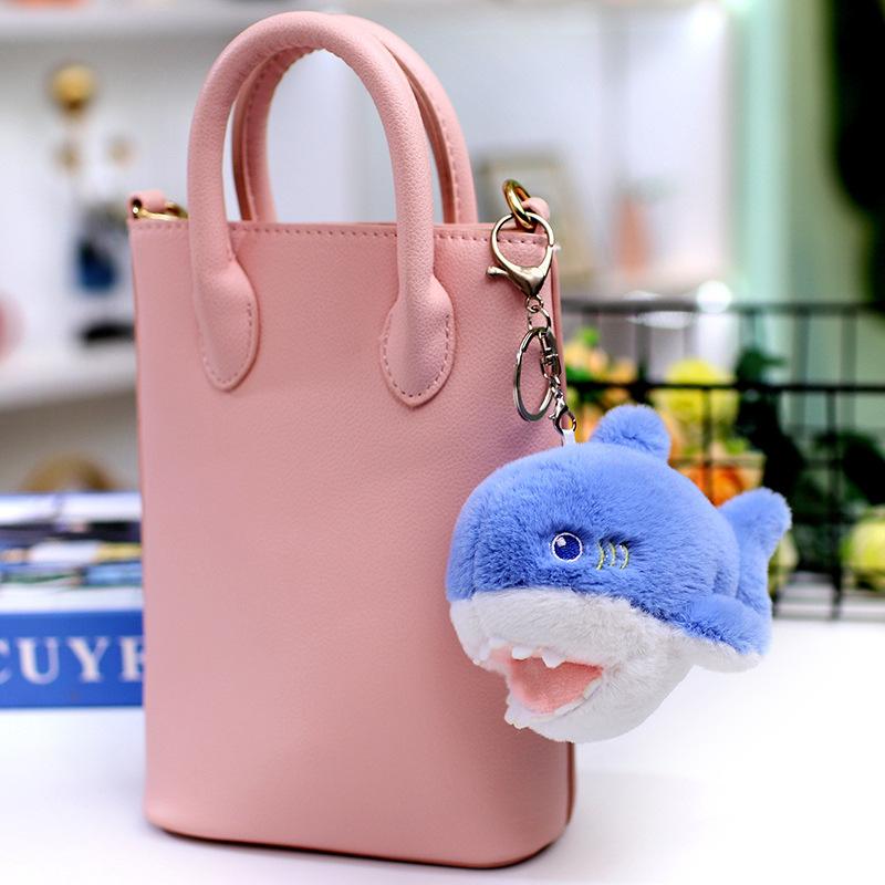 Cute Dolphin Whale Sea Lion Doll Plush Toy Shark Killer Whale Doll Girl Bag Keychain Small Pendant