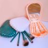 Shell Travel Makeup Brush Set Quilting Makeup Brus Storage Set Acrylic Cosmetic Organizer  Travel