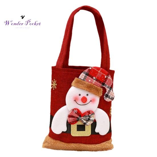 Christmas Handbag Cartoon Santa Claus Snowman Elk Gift Bag Large Capacity Great Load Bearing Merry Christmas Decor Children Adult Sex Wear