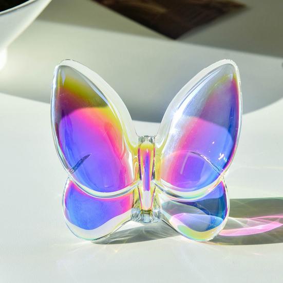 Искусственная хрустальная статуэтка бабочки, мини-статуэтка летающей бабочки, стеклянная бабочка, животное, коллекционная