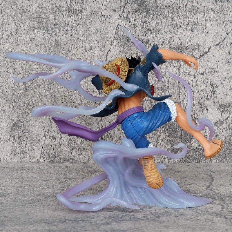 Anime One Piece Ghost Island 5th Gear Nika Luffy Blowing Air Luffy 2nd Gear Awakening Handheld Model Ornament Trendy Play