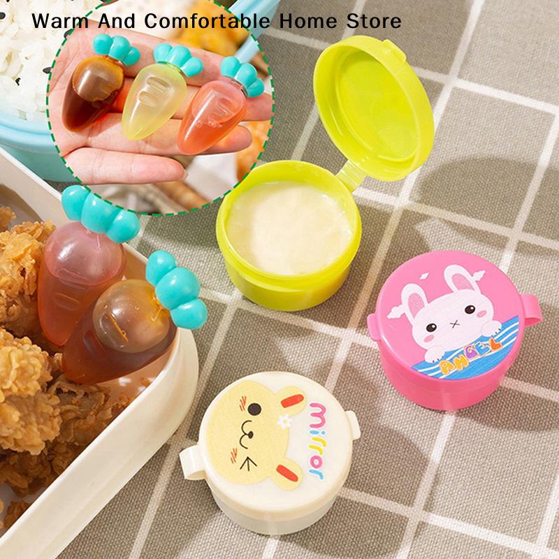 Cartoon Sauce Bottle Mini Bento Box Animal Friend Soy Sauce Box Tomato Sauce Honey Salad Sauce Container Bento Box Accessories
