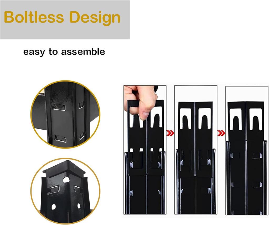 DayPlus Storage Shelves 4 Shelf Basement Shelving,  Shelving Unit Organizer, 386lbs Loading Capacity Per Tier, Steel Adjustable