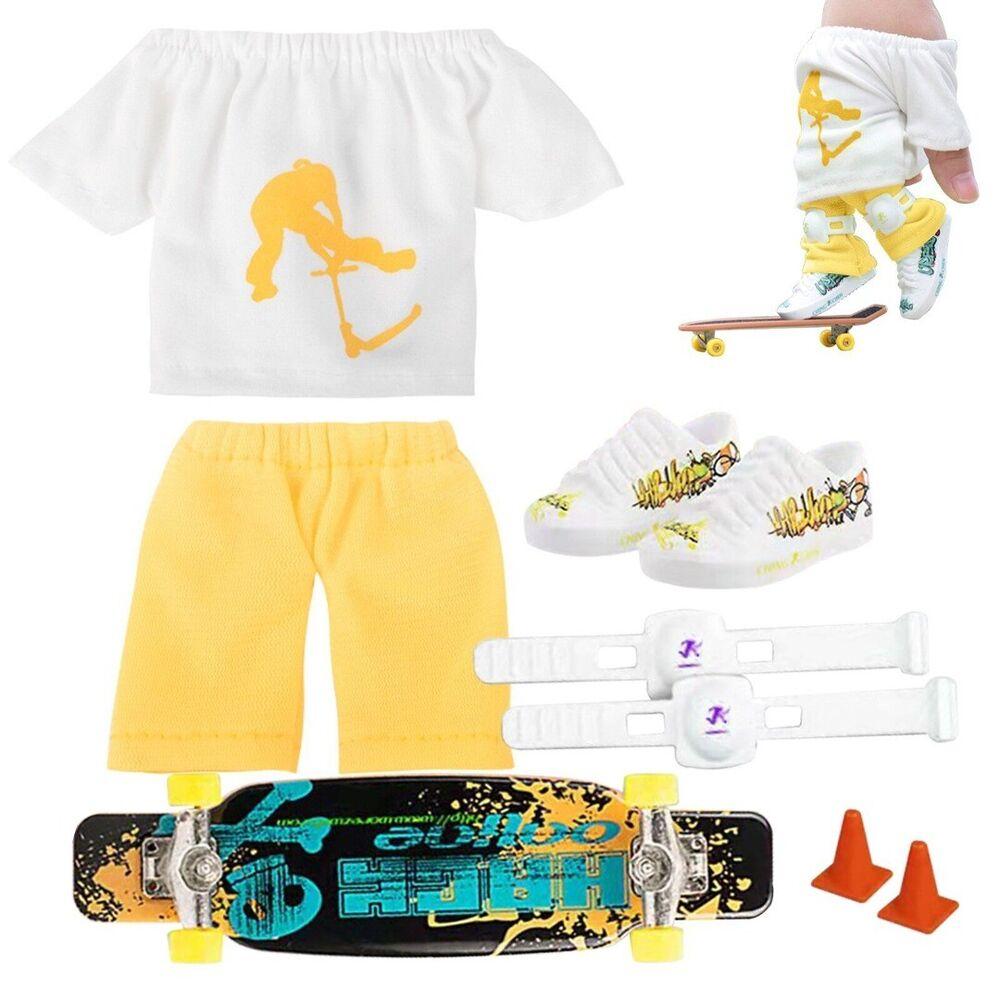 Shoes Finger Clothing Clothes Kit With Pants & Shoes Small Finger Skateboard Finger Scooter Set