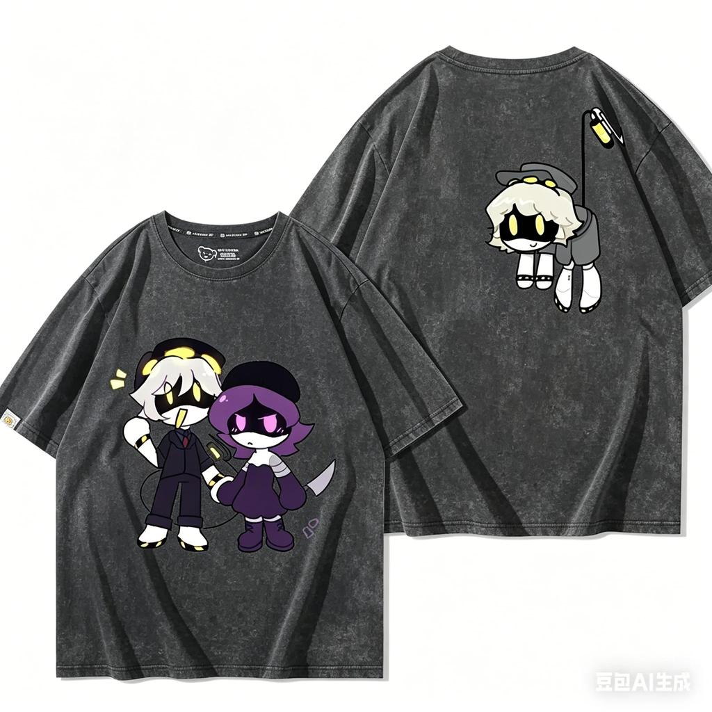 Murder Drones Anime Lover Washed T-shirt Year round clothing personality Clothes Plus Size Unisex Streetwear Couples hot product
