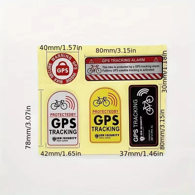 1/2/3/4 шт. Наклейка-сигнализация для GPS-слежения MTB Дорожный велосипед Скутер Мотоцикл Противоугонная наклейка Предупреждающая Светоотражающая наклейка для велосипеда