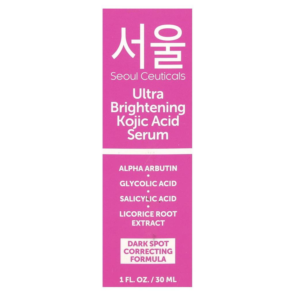 SeoulCeuticals Ультраосветляющая сыворотка с койевой кислотой, 1 жидкая унция (30 мл)