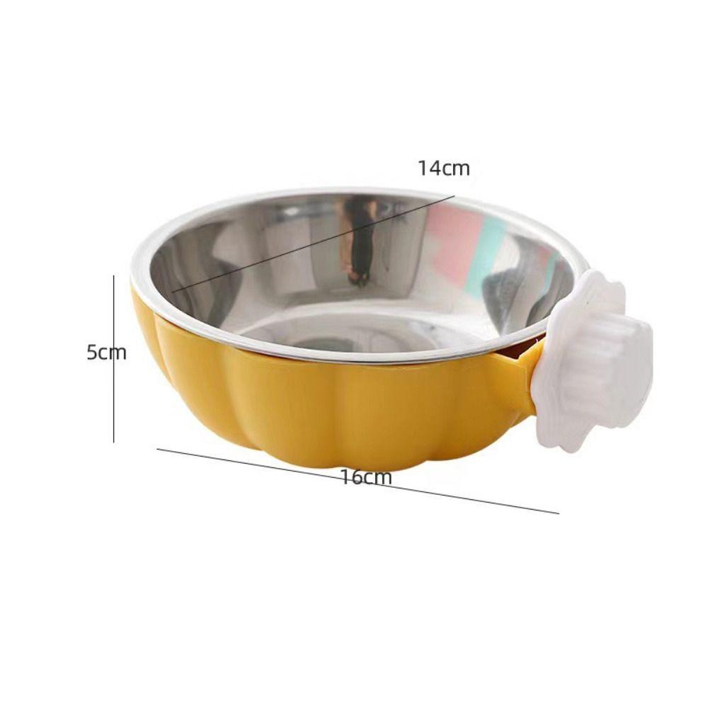 Stainless Steel Pet Cage Bowl Hanging Design Pet Food Basin Detachable Pet Feeding Bowl Cat Dog