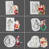 Santa Fondant Cake Silicone Mould Chocolate Decoration Cake Silicone Mould Christmas Mould