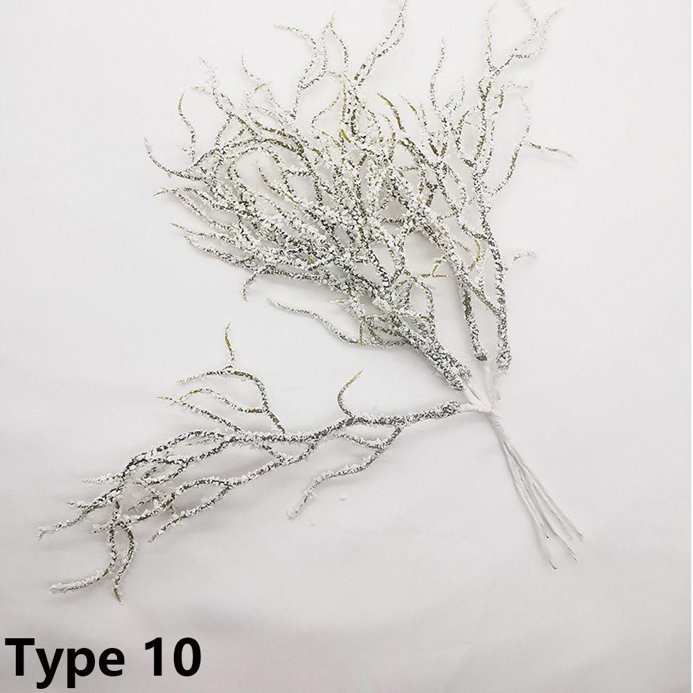 6PCS/Bundle DIY Home Decor Xmas Ornament Simulation Plants Faux Grass Pine Artificial Flowers