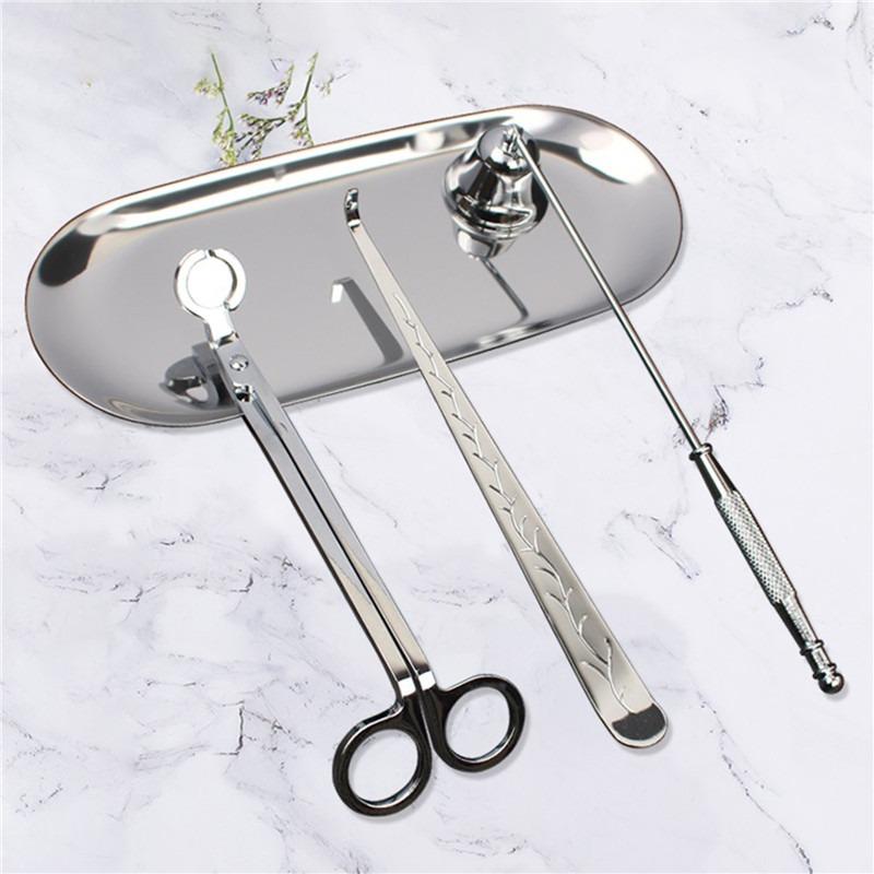 Candle Extinguishing Tool Black Metal Candle Extinguisher Candle Wick Trimming Scissors/hook/candle Tray/candle Nursing Tool
