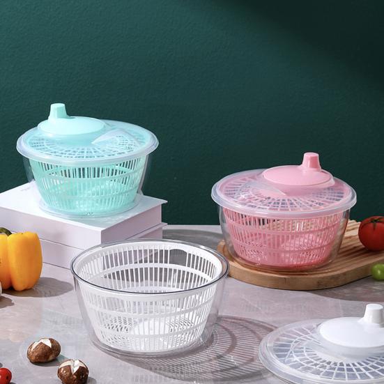 Drain Basket Salad Spinner Quick Draining Larger Capacity Multi-use Vegetable Dryer Fruit Washer for Home