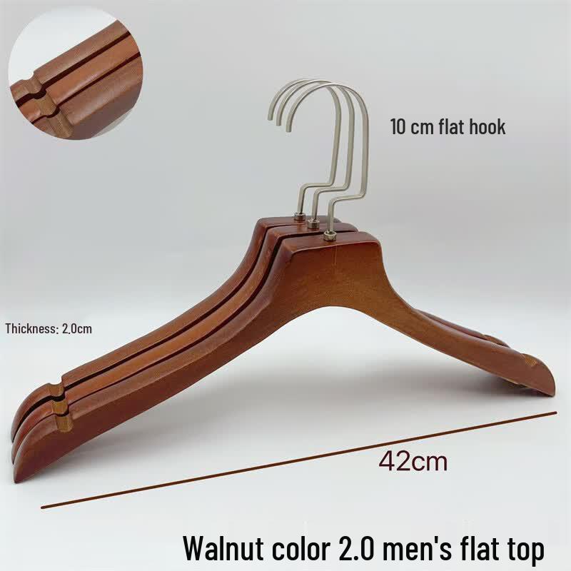 IKNOW Solid Wood Non-slip Hangers (10-Pack)