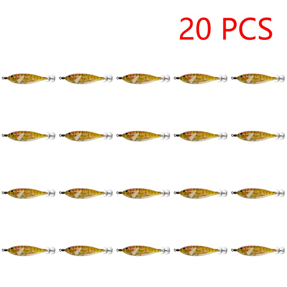 5,7 г/8 см Приманка для привлечения каракатицы Двойной крючок Реалистичный крючок для кальмара Рыболовные снасти Светящиеся джиг-крючки для кальмара Рыболовные аксессуары