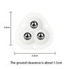 4Pcs Self Adhesive Universal Wheel 3 Beads Stainless Steel Pulley Bearing Mute For Household Storage Box Bedside Table