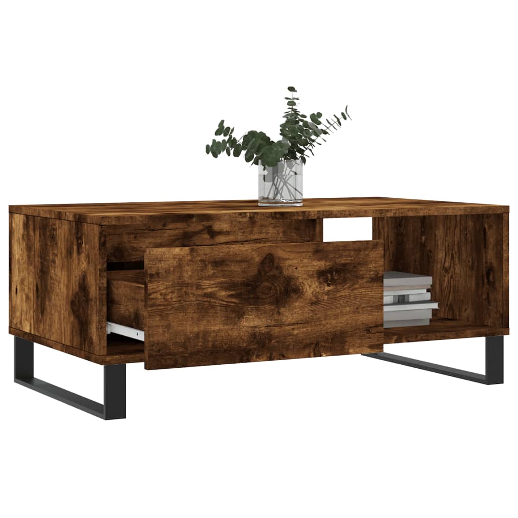 Coffee Table Smoked Oak 90x50x36.5 cm Particleboard