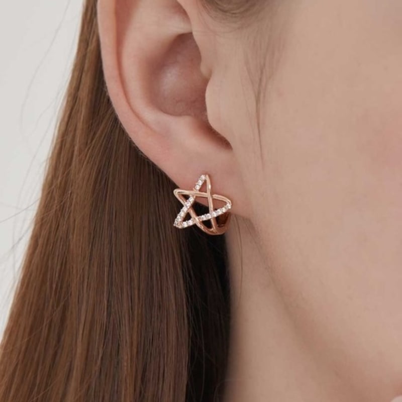 CRANNE 14K GF Звезда Серьги-пусеты C24EGF204