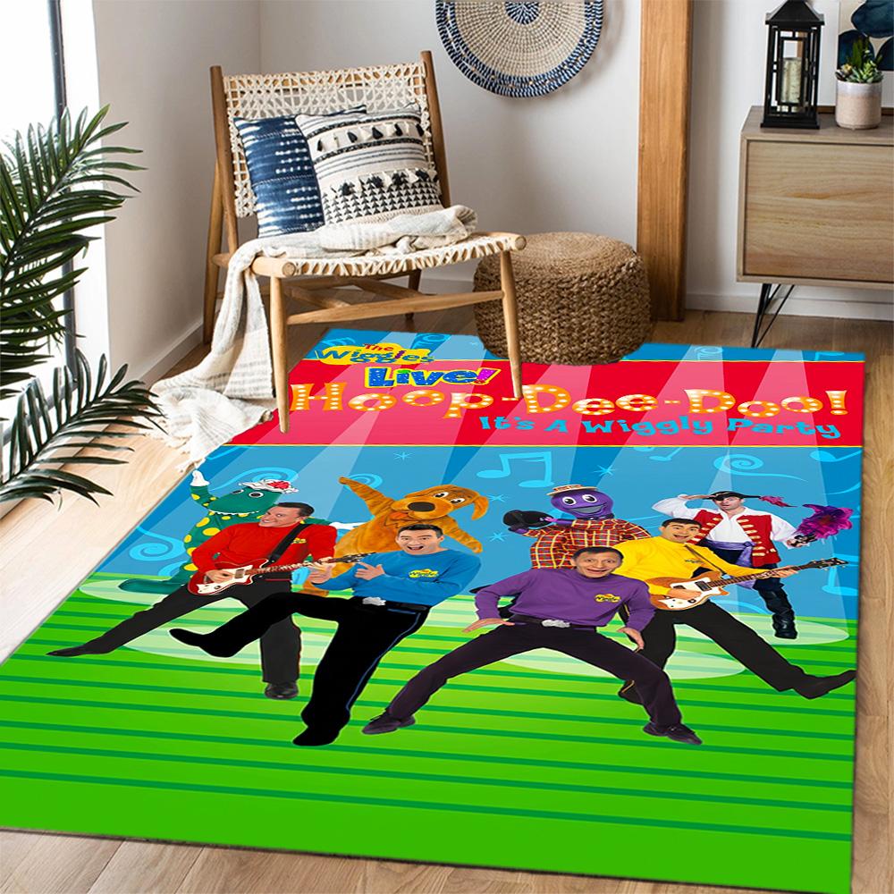 Wiggles Show Floor Mat Design for Entryway Outdoor Study room Dining Room Antislip Carpet Anime Office Decor Spiritual Gift