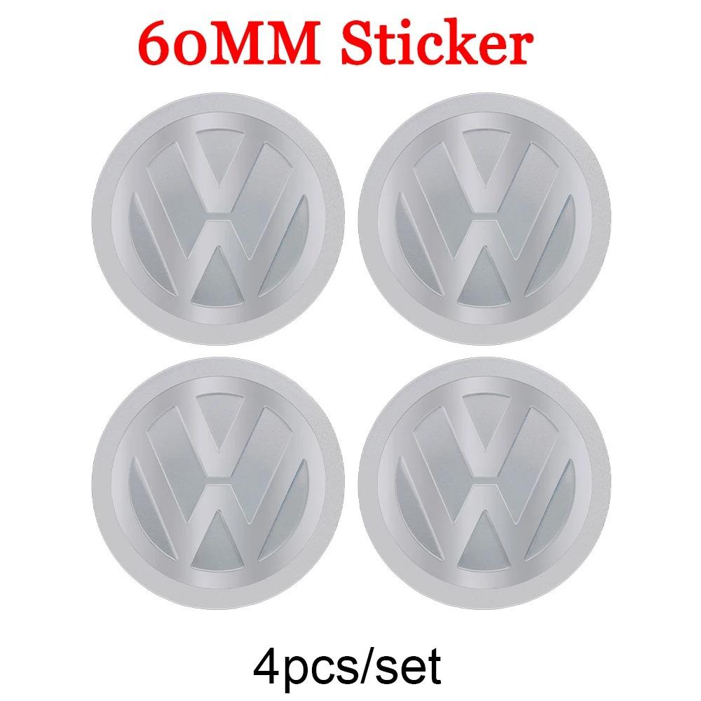 lijk1 4pcs 56/60/65mm Car Wheel Center Hub Caps Dust Cover Sticker For Volkswagen GTI Golf Polo Passat VW CC Tiguan T-ROC Jetta Taigo