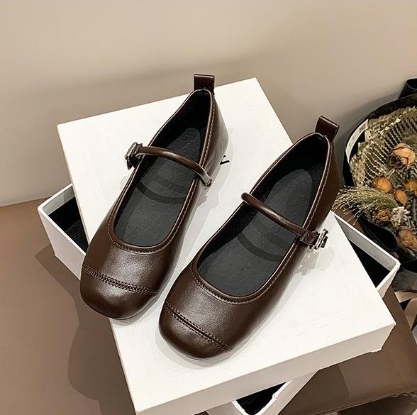 Французские ретро-туфли удобные темпераментные универсальные модные туфли 2024 года с круглой головкой французские ранние весенние новые Мэри Джейн