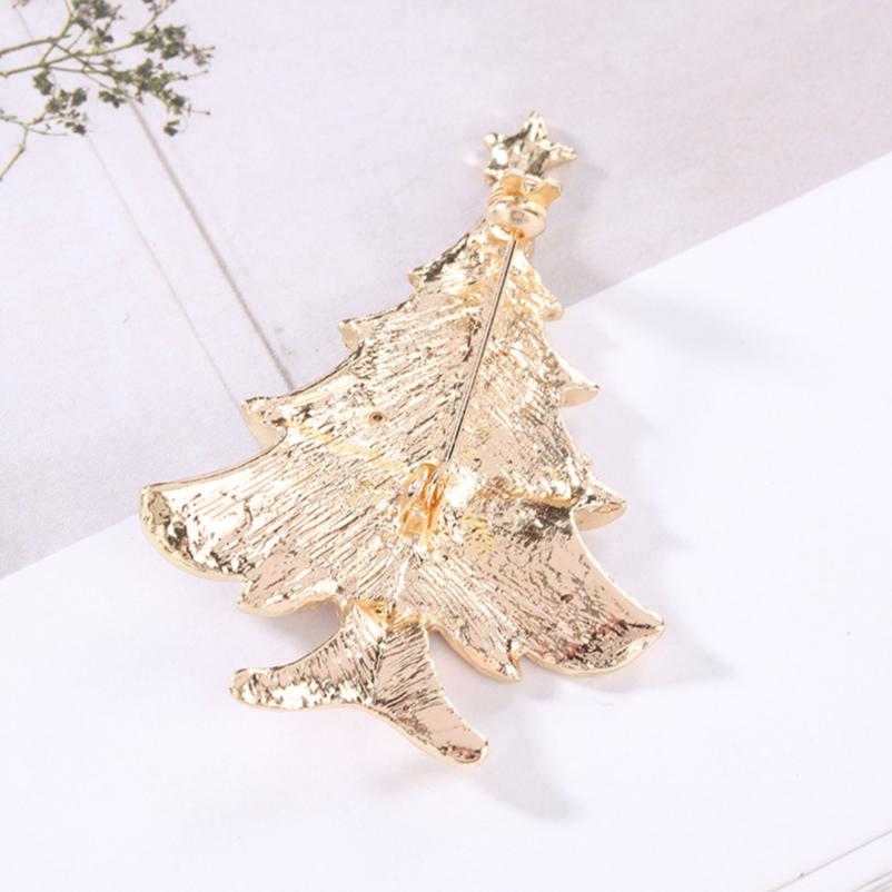 Brooch Pin Enamel Pin Christmas Tree Brooch Party Gifts Charm Ornaments Rhinestone Brooch