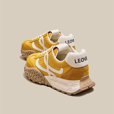 Gu Yunshu Красные спортивные кроссовки на платформе немецкие кроссовки женские весна 2025 новые белые туфли на подошве с кексами