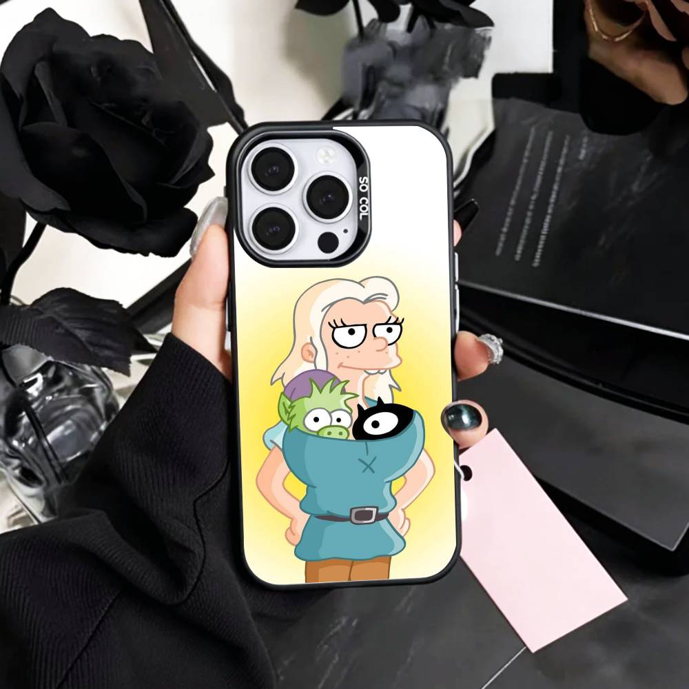 Fantasy D-Disenchantment Phone Case For iPhone17,16,15,14,13,12,11 Plus,Pro Max Colored Silver Plated Inside Cover