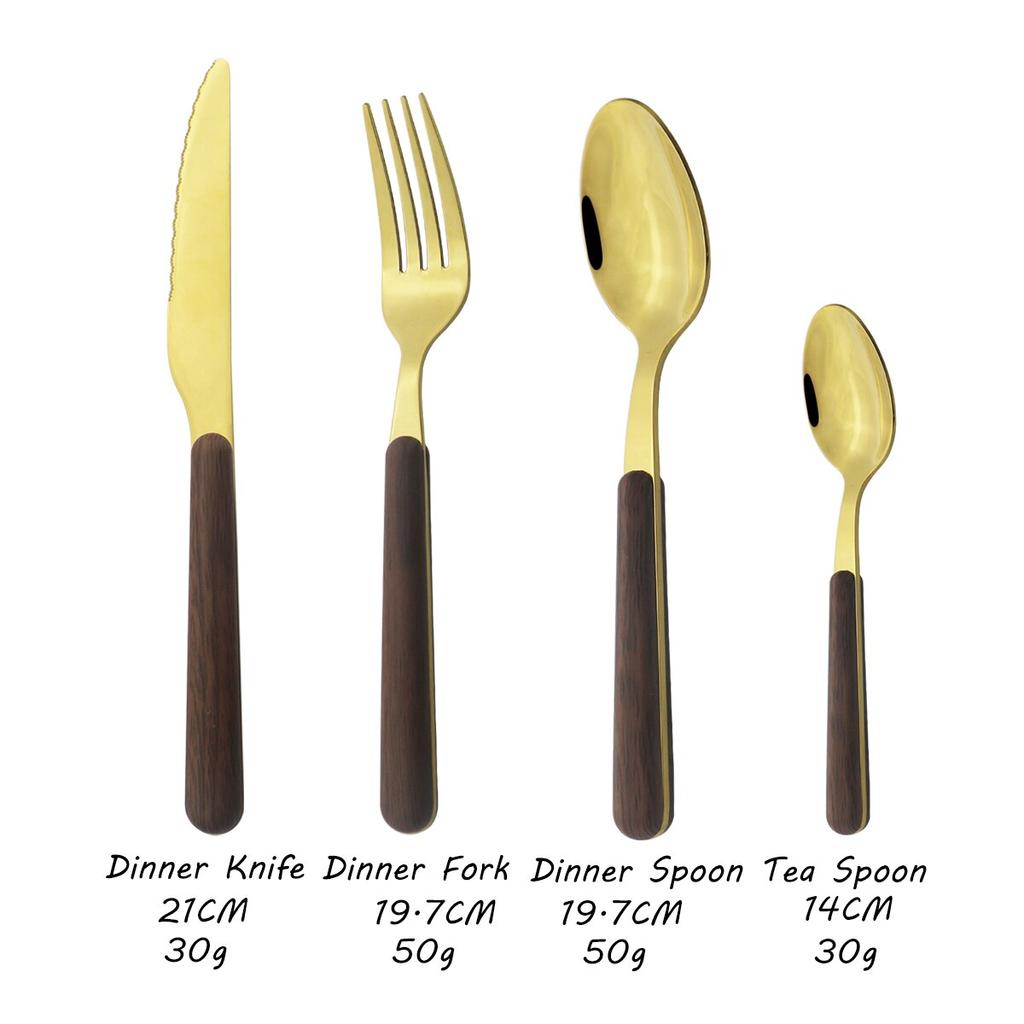 4 шт., мраморная деревянная ручка, столовая посуда, глянцевый набор столовых приборов, посуда из нержавеющей стали, нож, вилка, ложка, столовые приборы для вечеринки, набор столовых приборов