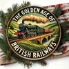 Винтажная металлическая табличка British Railways 8x8 дюймов Настенное искусство с паровозом Декор для поезда