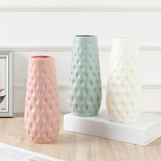 Ваза для цветов в скандинавском стиле Уникальная текстура Гладкий край Современный контейнер для цветов Цветочный горшок