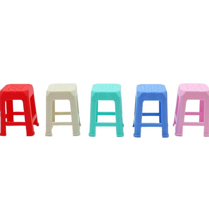 1шт. Игрушка для гостиной 1:12 Мини-кукольный домик Моделирование Пластиковый Табурет Маленький Стул Модель Кукольный Дом Мебель Аксессуары Украшения