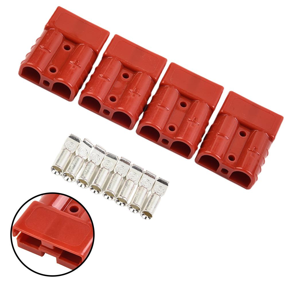 4 шт. Для кабельного терминала разъема Anderson, разъема питания аккумулятора 50 А 600 В, быстроразъемного разъема, разъема для зарядки аккумулятора, адаптера-розетки