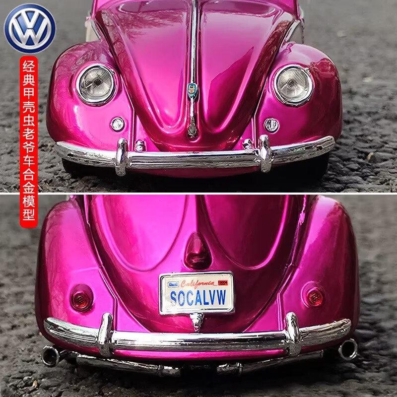 AABIM1 Maisto 1:18 Volkswagen Beetle Alloy Car Model Diecasts Metal Toy Vehicles Classic Car Model Simulation Collection Childrens Gift