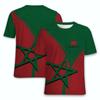 Tshirts Morocco National Emblem Flag 3D Print TShirt Summer T Shirt Fashion Kids Casual Boy Girl Unisex Round Neck Tees Tops