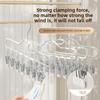 Windproof Clothes Drying Rack 8 Clips Hat Rack New Clothes Hanger  for Home Dormitory