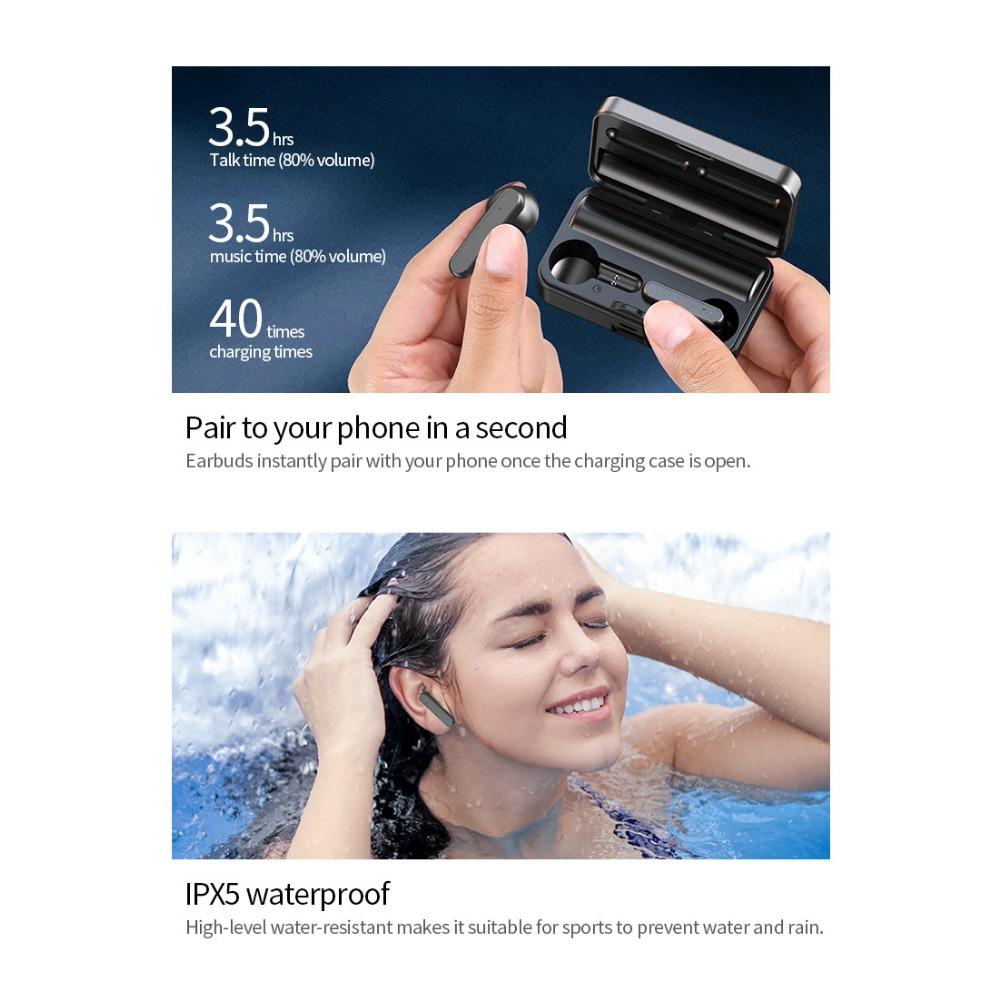 Зеркальная беспроводная Bluetooth-гарнитура TWS 5.1 Mini Binaural Invisible In-ear Sports Binaural