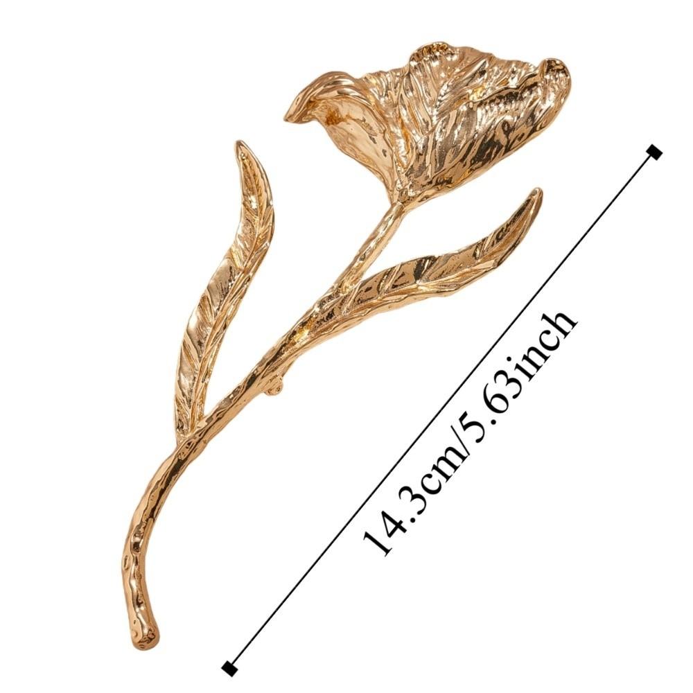 Zinc Zinc Alloy Tulip Brooch Suit Charm Deco Clothing Pin Accessories Flower Bud Brooch  Ladies