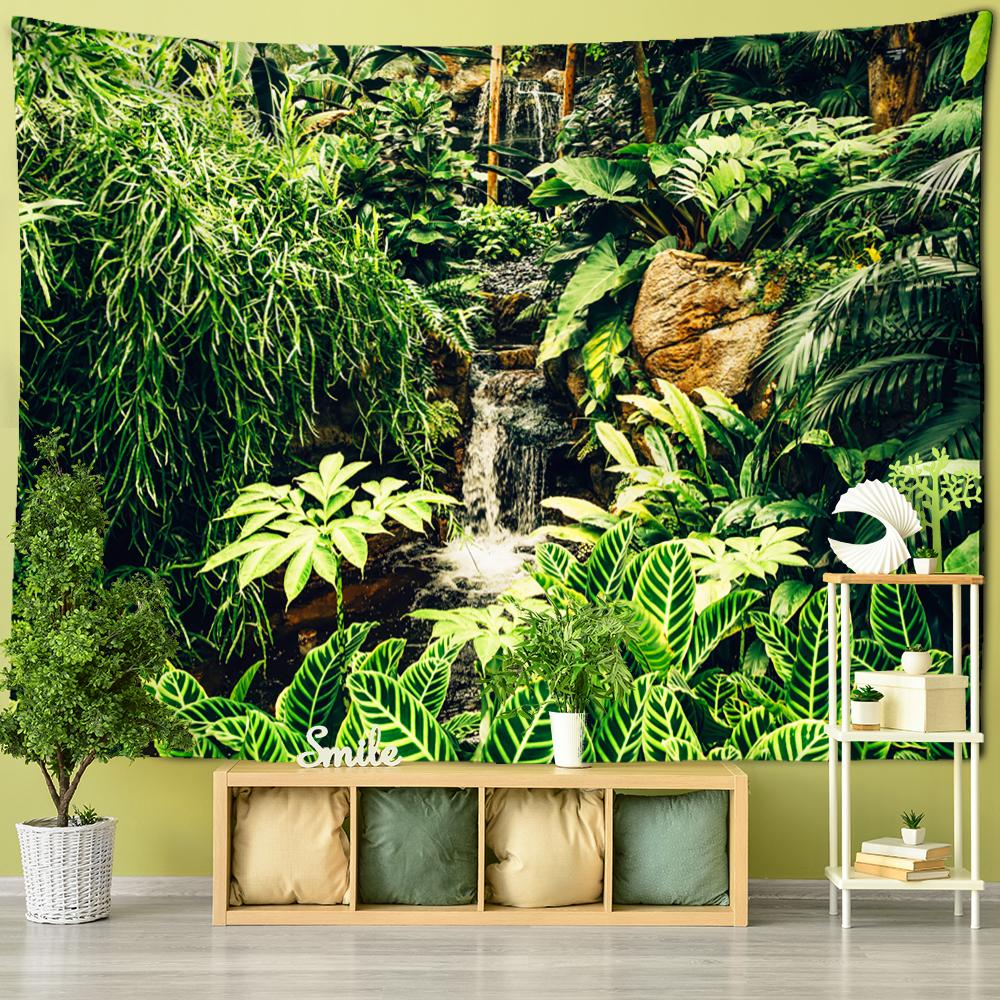 Гобелен с красным кленовым лесом, настенный психоделический колдовство, богемный стиль, хиппи, домашний декор для спальни