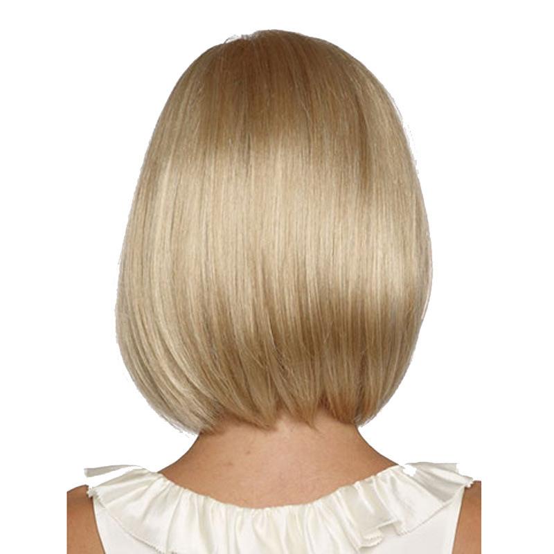 Ladies' Light Gold Fashionable Short Straight Hair Cover