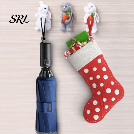 Cute Rabbit Adhesive Hooks Easter Cartoon Sticky Hook, Resin Wall Hanger, Heavy Duty for Bags Bunny Decorative Storage Hook Towels Keys And