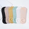 3 Pairs Women Boat Socks Summer Female Non-slip Invisible Shallow Crew Socks Thin Mesh Breathable Solid Color Socks
