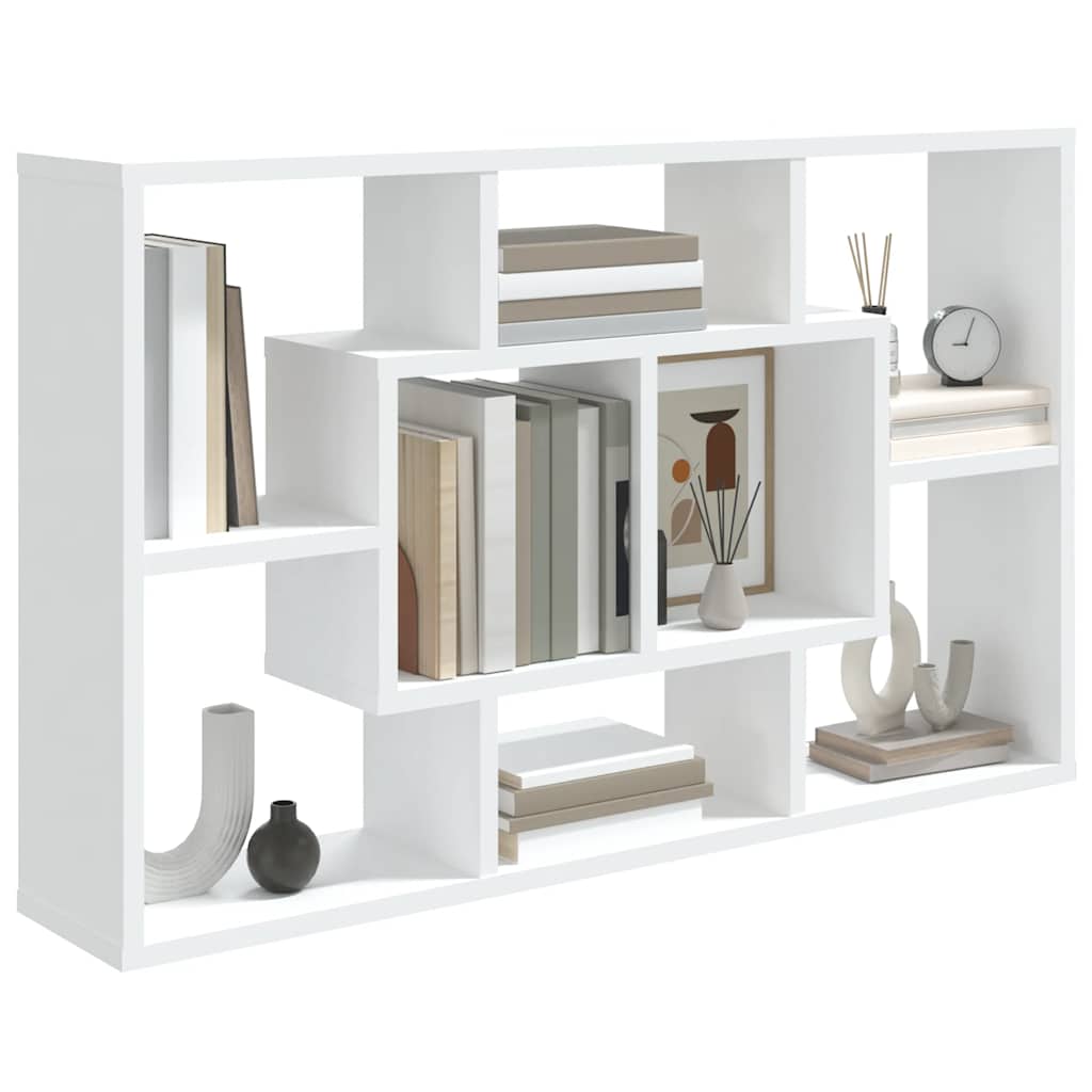 Wall Mounted Shelf White 85 x 16 x 52.5 cm Engineered Wood