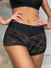 Кружевные трусики, женские трусики миди с бантиком, сексуальное прозрачное белье, соблазнительное комфортное женское белье с вырезами