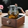 High Borosilicate Glass Teapot, Household Side Handle, High-temperature Hammer Tea Sea Tea Ware, Soaking Teapot.