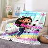 Kawaii Gabby Home Мультяшный принтованный плед для пикника Теплое фланелевое мягкое и удобное домашнее путешествие подарок на день рождения