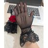 New Rose Flower Lace Mesh Mittens Party Dress Punk Hip Hop Performance Gloves Cosplay Dance Costume Fishnet Gloves Sexy