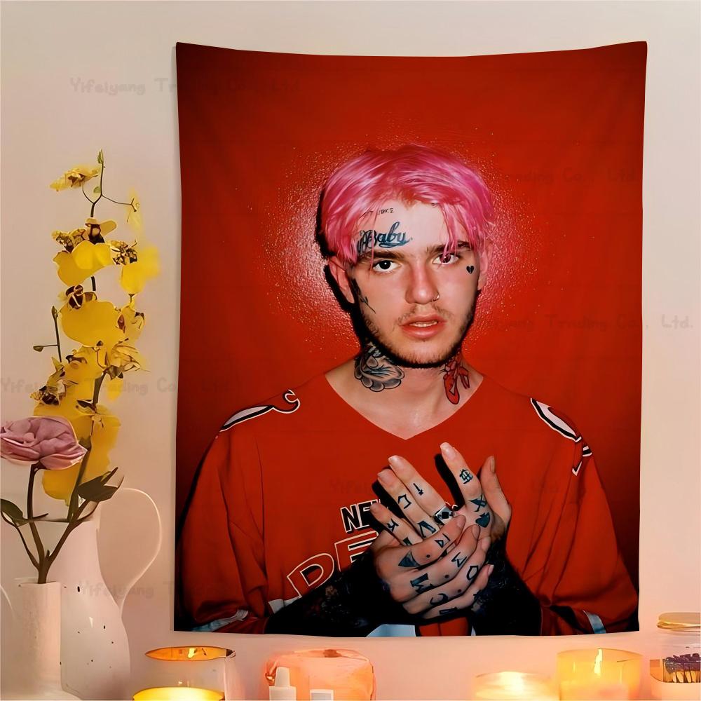 Хип-хоп рэпер Lil Peep Гобелен Арт-печать Бохо Настенные гобелены Мандала Декор Одеяло